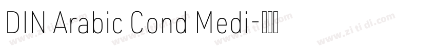 DIN Arabic Cond Medi字体转换